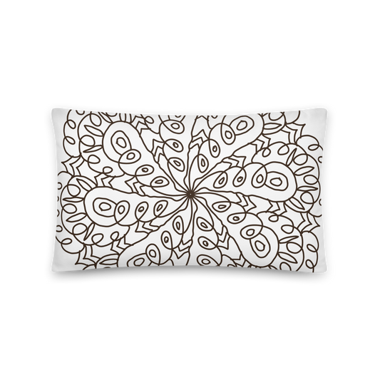 All-Over Print Basic Pillow with mandala PROSPERITY